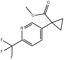 methyl 1-[6-(trifluoromethyl)-3-pyridyl]cyclopropanecarboxylate Struktur