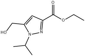 ethyl 5-(hydroxymethyl)-1-isopropyl-1H-pyrazole-3-carboxylate Struktur