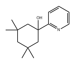 Cyclohexanol, 3,3,5,5-tetramethyl-1-(2-pyridinyl)- Struktur