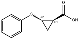 rel-(1R,2S)-2-(Phenylthio)cyclopropanecarboxylic acid Struktur