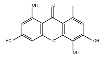 9H-Xanthen-9-one, 3,4,6,8-tetrahydroxy-1-methyl- Struktur