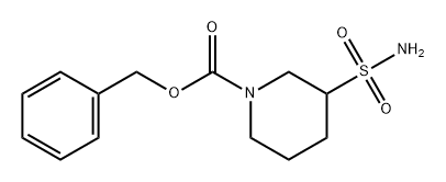 1-Piperidinecarboxylic acid, 3-(aminosulfonyl)-, phenylmethyl ester Struktur