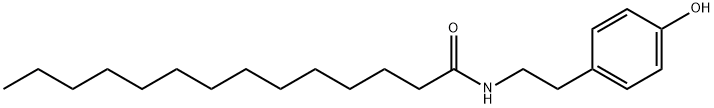 Tetradecanamide, N-[2-(4-hydroxyphenyl)ethyl]- Struktur