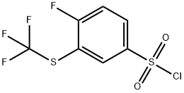 4-Fluoro-3-(trifluoromethylthio)benzenesulphonyl chloride Struktur