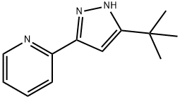 Pyridine, 2-[5-(1,1-dimethylethyl)-1H-pyrazol-3-yl]- Struktur