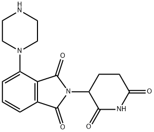 2-(2,6-dioxo-3-piperidinyl)-4-(1-piperazinyl)-1H-Isoindole-1,3(2H)-dione Struktur