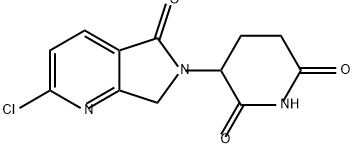 2,6-Piperidinedione, 3-(2-chloro-5,7-dihydro-5-oxo-6H-pyrrolo[3,4-b]pyridin-6-yl)- Struktur