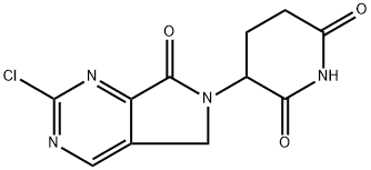 3-(2-chloro-7-oxo-5,7-dihydro-6H-pyrrolo[3,4-d]pyrimidin-6-yl)piperidine-2,6-dione Struktur