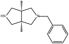 Pyrrolo[3,4-c]pyrrole, octahydro-3a,6a-dimethyl-2-(phenylmethyl)-, (3aR,6aS)- Struktur