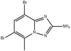 6,8-dibromo-5-methyl-[1,2,4]triazolo[1,5-a]pyridin-2-amine Struktur