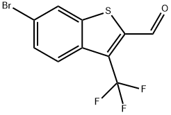 6-Bromo-3-(trifluoromethyl)benzo[b]thiophene-2-carboxaldehyde Struktur