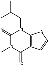 Thieno[2,3-d]pyrimidine-2,4(1H,3H)-dione, 3-methyl-1-(2-methylpropyl)- Struktur