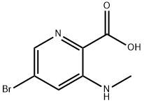 2-Pyridinecarboxylic acid, 5-bromo-3-(methylamino)- Struktur