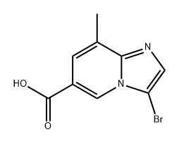 Imidazo[1,2-a]pyridine-6-carboxylic acid, 3-bromo-8-methyl- Struktur