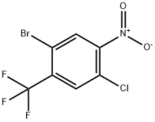 Benzene, 1-bromo-4-chloro-5-nitro-2-(trifluoromethyl)- Struktur