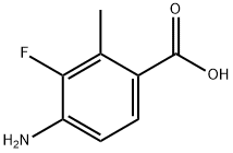 Benzoic acid, 4-amino-3-fluoro-2-methyl- Struktur