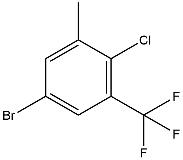 5-Bromo-2-chloro-1-methyl-3-(trifluoromethyl)benzene Struktur