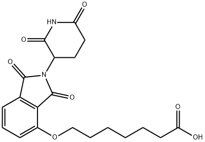 Heptanoic acid, 7-[[2-(2,6-dioxo-3-piperidinyl)-2,3-dihydro-1,3-dioxo-1H-isoindol-4-yl]oxy]- Struktur