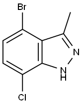 4-Bromo-7-chloro-3-methyl-1H-indazole Struktur