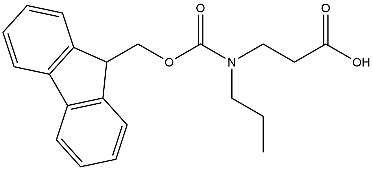 3-({[(9H-fluoren-9-yl)methoxy]carbonyl}(propyl)amino)propanoic acid Struktur