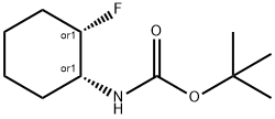 (±)-順式-N-BOC-2-氟環(huán)己胺 結(jié)構(gòu)式