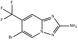 6-Bromo-7-(trifluoromethyl)-[1,2,4]triazolo[1,5-a]pyridin-2-amine Struktur