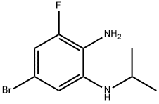 1,2-Benzenediamine, 5-bromo-3-fluoro-N1-(1-methylethyl)- Struktur