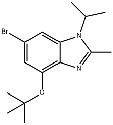 1H-Benzimidazole, 6-bromo-4-(1,1-dimethylethoxy)-2-methyl-1-(1-methylethyl)- Struktur