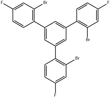 1,1':3',1''-Terphenyl, 2,2''-dibromo-5'-(2-bromo-4-fluorophenyl)-4,4''-difluoro- Struktur