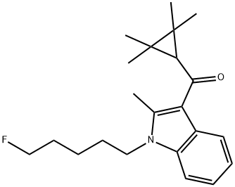 Methanone, [1-(5-fluoropentyl)-2-methyl-1H-indol-3-yl](2,2,3,3-tetramethylcyclopropyl)- Struktur