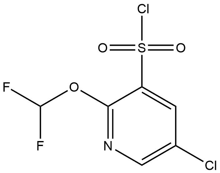 5-chloro-2-(difluoromethoxy)pyridine-3-sulfonyl chloride Struktur