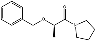 1-Propanone, 2-(phenylmethoxy)-1-(1-pyrrolidinyl)-, (2R)- Struktur