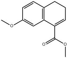 1-Naphthalenecarboxylic acid, 3,4-dihydro-7-methoxy-, methyl ester Struktur