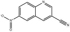 3-Quinolinecarbonitrile, 6-nitro- Struktur