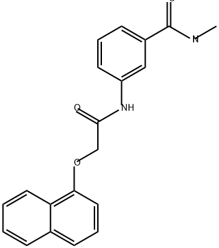 Benzamide, N-methyl-3-[[2-(1-naphthalenyloxy)acetyl]amino]- Struktur