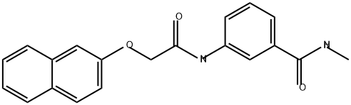 Benzamide, N-methyl-3-[[2-(2-naphthalenyloxy)acetyl]amino]- Struktur