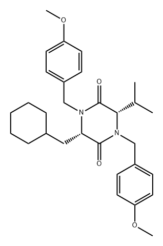 2,5-Piperazinedione, 3-(cyclohexylmethyl)-1,4-bis[(4-methoxyphenyl)methyl]-6-(1-methylethyl)-, (3S,6S)-