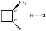 Cyclobutanamine, 2-methyl-, hydrochloride (1:1), (1R,2R)-rel- Struktur