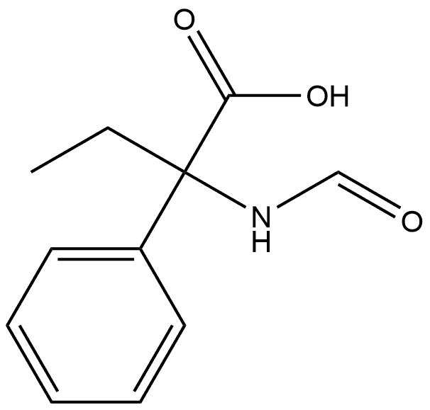 Benzeneacetic acid, α-ethyl-α-(formylamino)-