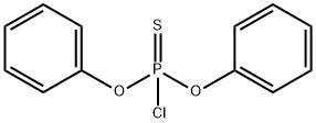 Phosphorochloridothioic acid, O,O-diphenyl ester Struktur