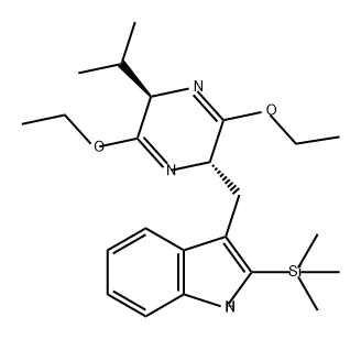 1H-Indole, 3-[[(2S,5R)-3,6-diethoxy-2,5-dihydro-5-(1-methylethyl)-2-pyrazinyl]methyl]-2-(trimethylsilyl)-