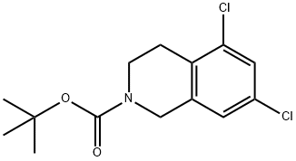 2(1H)-Isoquinolinecarboxylic acid, 5,7-dichloro-3,4-dihydro-, 1,1-dimethylethyl ester Struktur