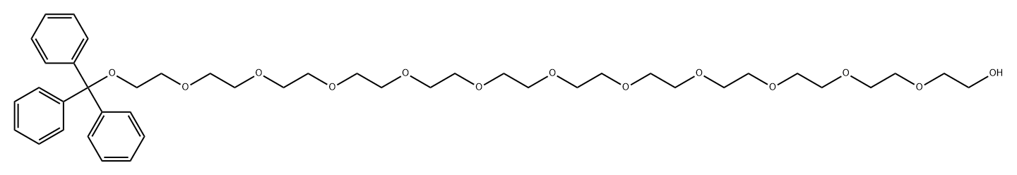 3,6,9,12,15,18,21,24,27,30,33,36-Dodecaoxaheptatriacontan-1-ol, 37,37,37-triphenyl- Struktur