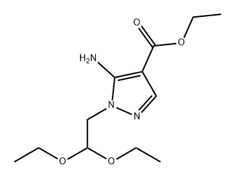 1H-Pyrazole-4-carboxylic acid, 5-amino-1-(2,2-diethoxyethyl)-, ethyl ester Struktur