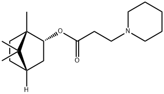 1-Piperidinepropanoic acid, (1S,2R,4S)-1,7,7-trimethylbicyclo[2.2.1]hept-2-yl ester Struktur