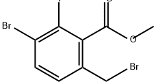 Benzoic acid, 3-bromo-6-(bromomethyl)-2-fluoro-, methyl ester Struktur