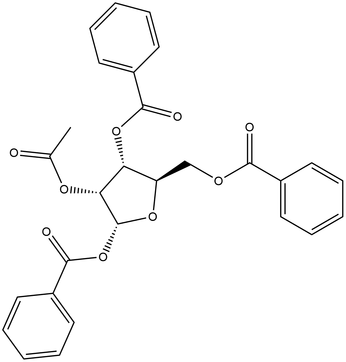 α-D-Ribofuranose, 2-acetate 1,3,5-tribenzoate