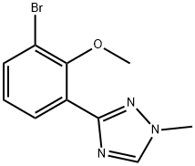 3-(3-Bromo-2-methoxyphenyl)-1-methyl-1H-1,2,4-triazole Struktur