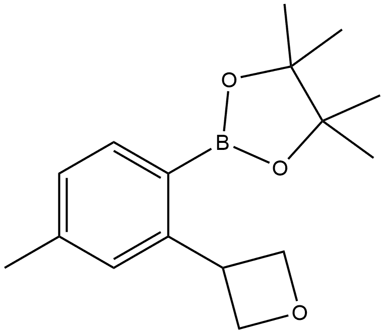 4,4,5,5-Tetramethyl-2-[4-methyl-2-(3-oxetanyl)phenyl]-1,3,2-dioxaborolane Structure