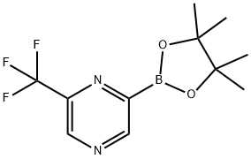 Pyrazine, 2-(4,4,5,5-tetramethyl-1,3,2-dioxaborolan-2-yl)-6-(trifluoromethyl)- Struktur